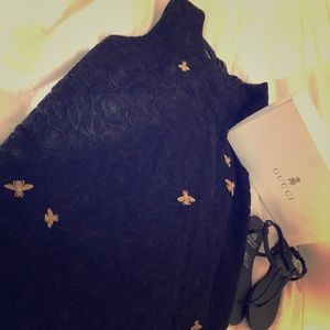 Gucci Girls Black Brocade Dress